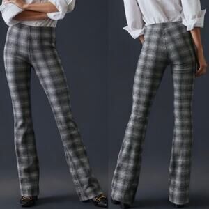 Anthropologie Maeve Plaid Bootcut Pants Size Large Preppy Academia Career